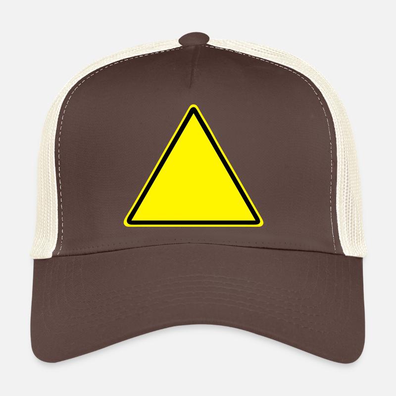 Warnschild Blanko - Trucker Cap - Braun/Beige