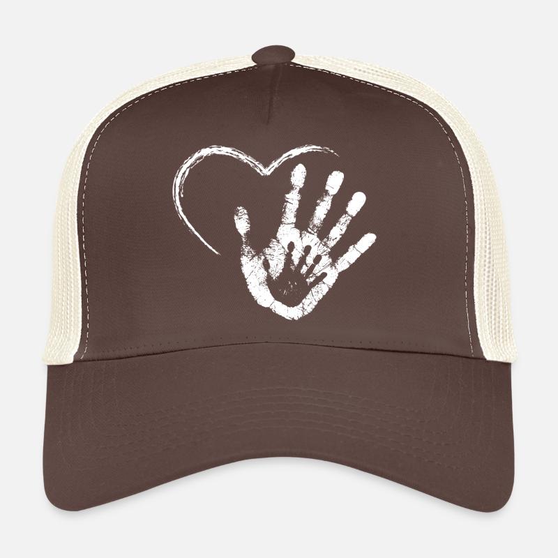 Hand on heart - Trucker Cap - brown/beige