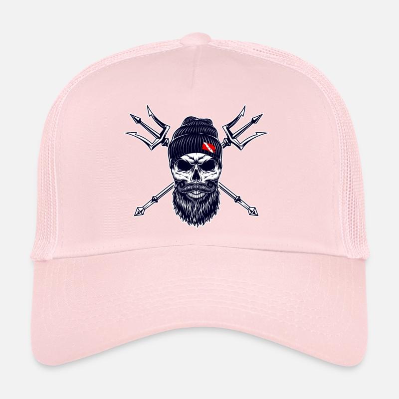 Plongeur Barbu Trident Drapeau Plongée sur Bonnet Casquette trucker 