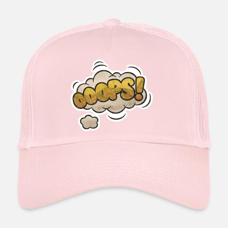 Comic Ooops Funny Pop Art Saying Trucker Cap