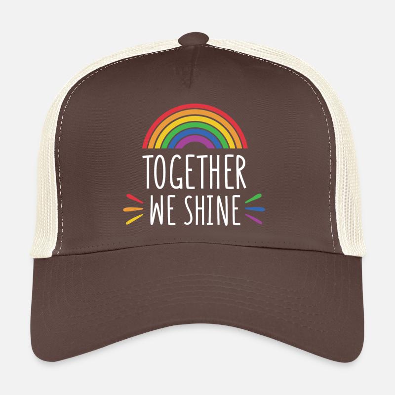 Pride Month - Gemeinsam glänzen wir - Trucker Cap - Braun/Beige