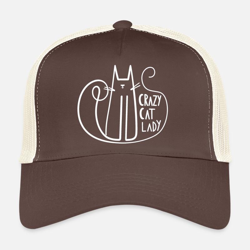 Silhouette de dame chat folle Casquette trucker 