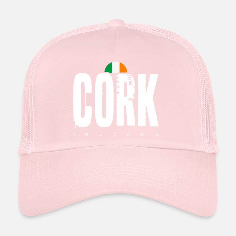 Emblème du drapeau de l’Irlande en liège Casquette trucker 