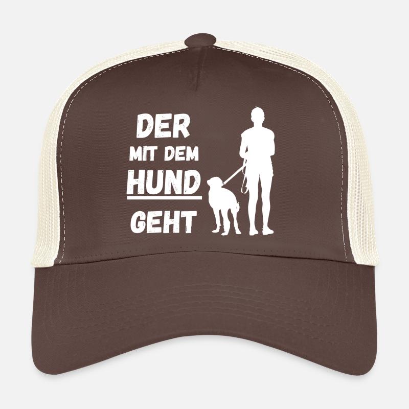 Der mit dem Hund geht Trucker Cap