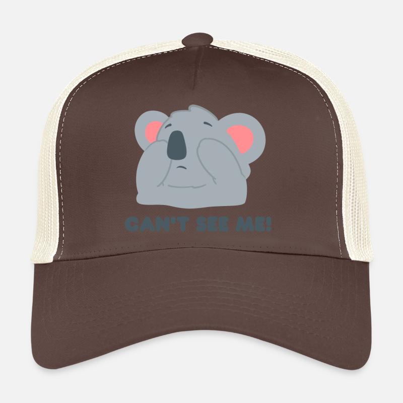 Koala Design "CAN´T SEE ME" - Trucker Cap - Braun/Beige
