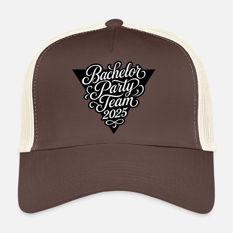 Bachelor Party Team 2025 - Trucker Cap - Braun/Beige