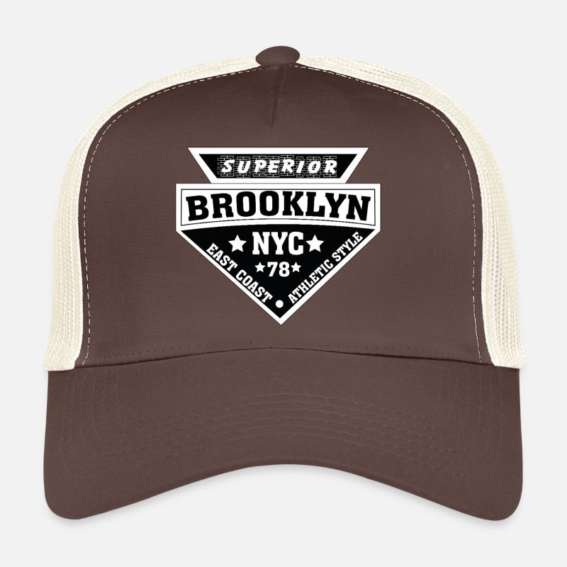Bouclier Brooklyn NYC Athlétique - Casquette trucker - marron/beige