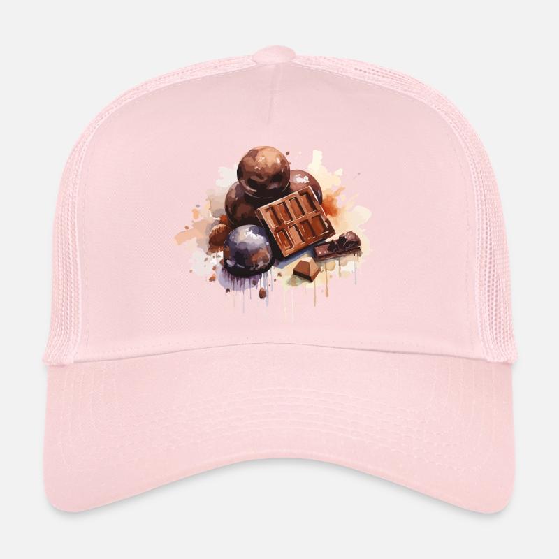 Art aquarelle au chocolat Casquette trucker 