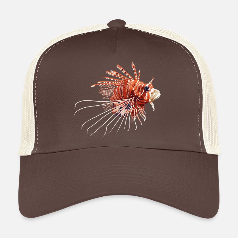 Illustration du poisson-lion Casquette trucker 