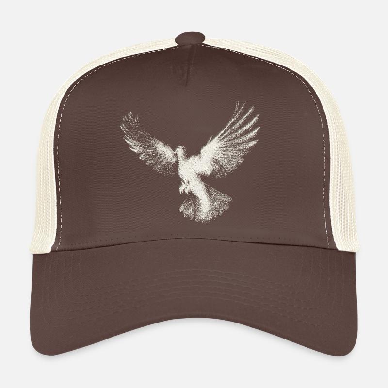 Taube | Heilig-Geist-Hemd | Christliches Symbol - Trucker Cap - Braun/Beige