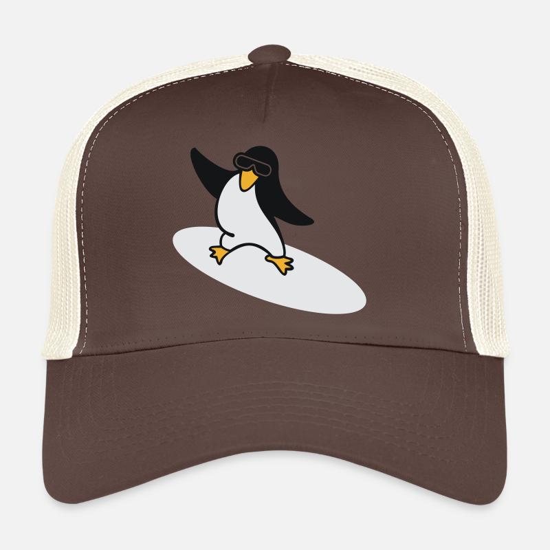 Surfer Pinguin / Surfer Penguin (3c) Trucker Cap
