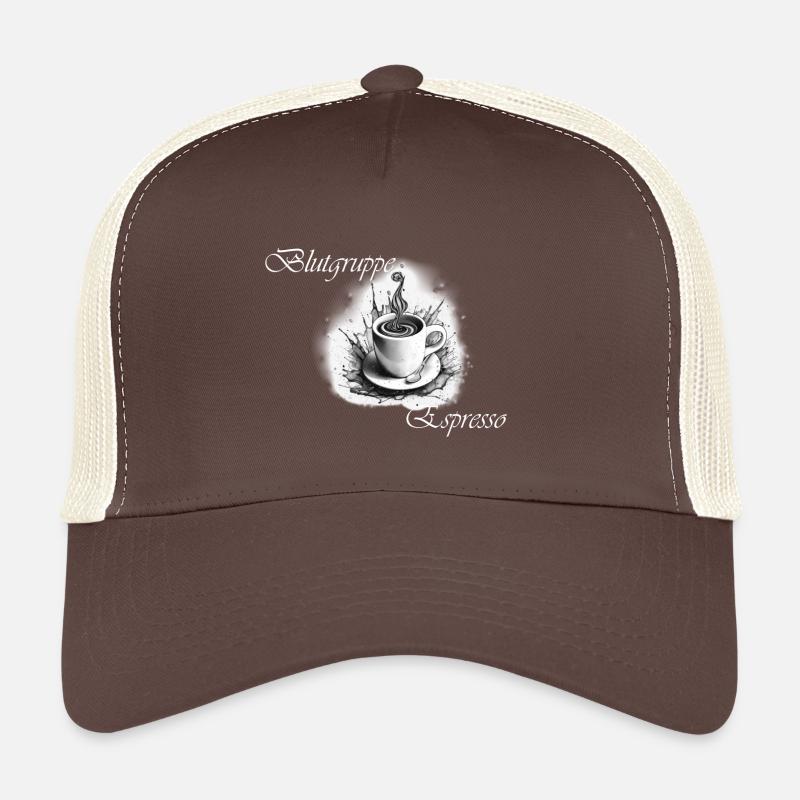 Blood type espresso 2 white Trucker Cap