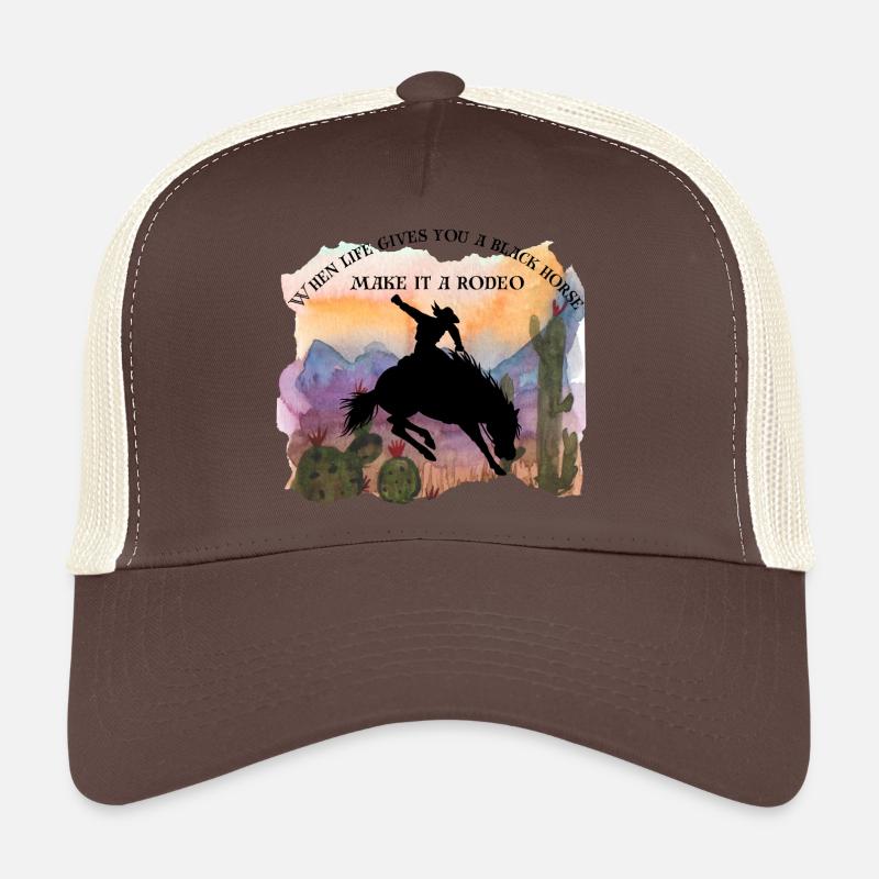 Schwarzes Pferd Trucker Cap