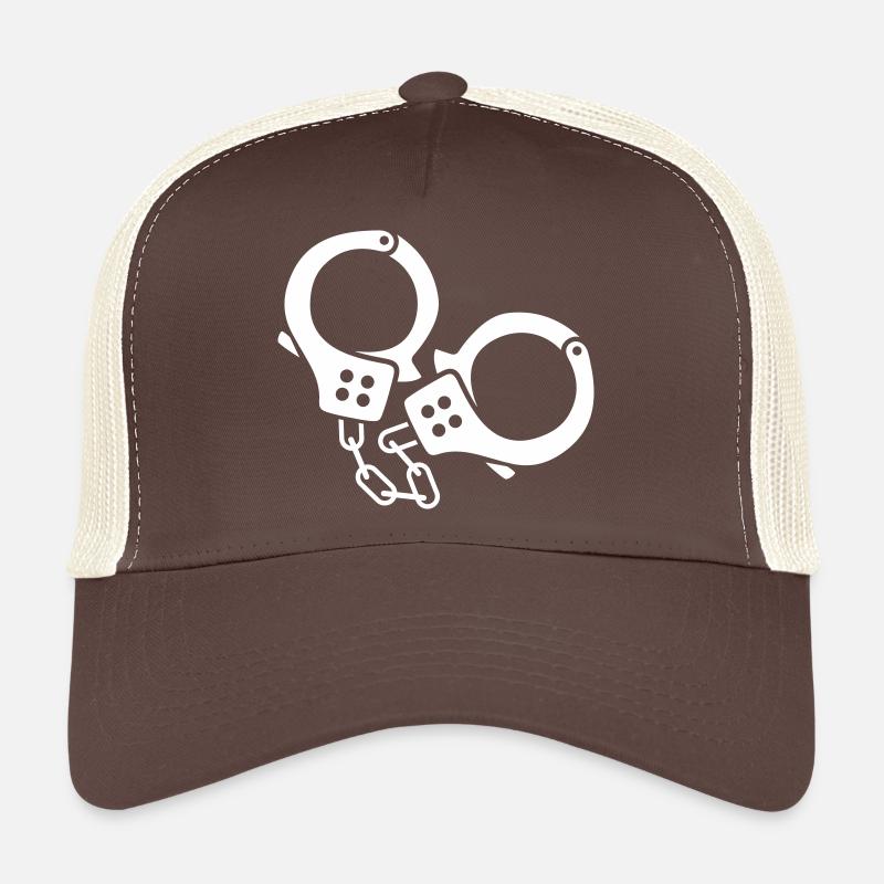menottes - Casquette trucker  - marron/beige