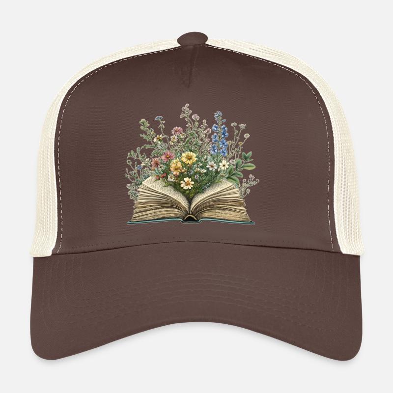 Livre fleuri Casquette trucker 