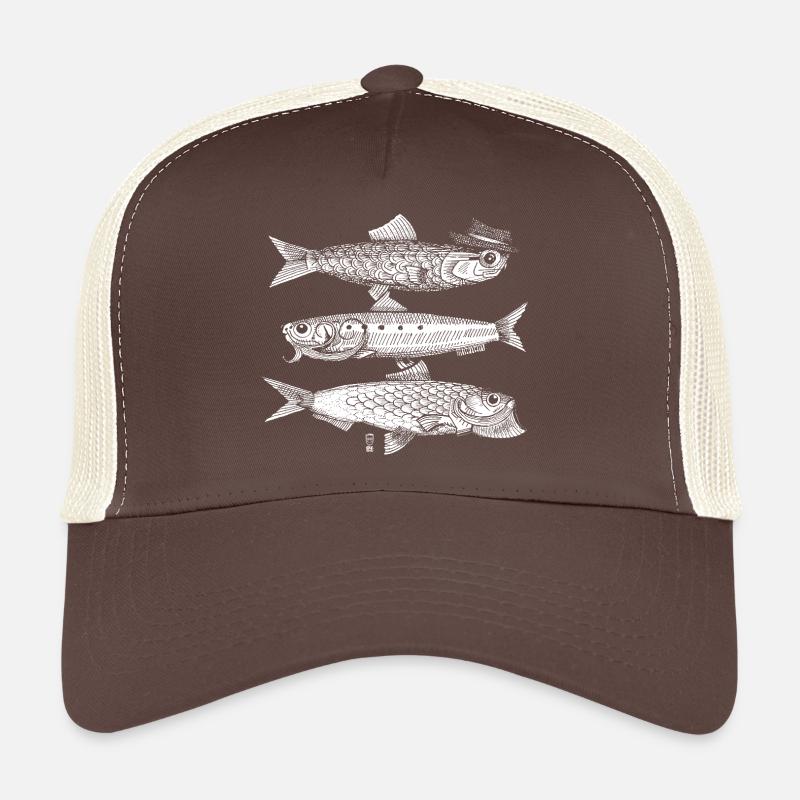 3 Poissons - blanc Casquette trucker 