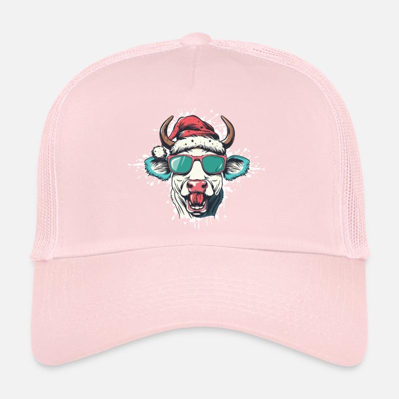 Vache Noël Drôle Casquette trucker 