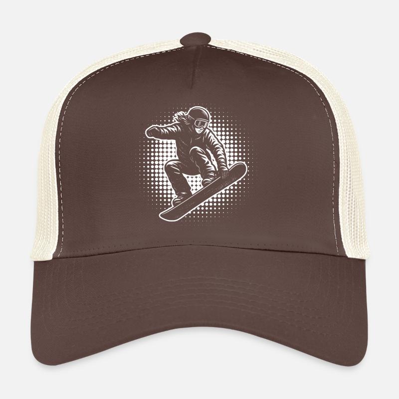 Action en demi-teinte de snowboard Casquette trucker 