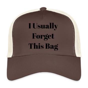 Normalerweise vergesse ich diese Tasche. - Trucker Cap - Braun/Beige - Vorne