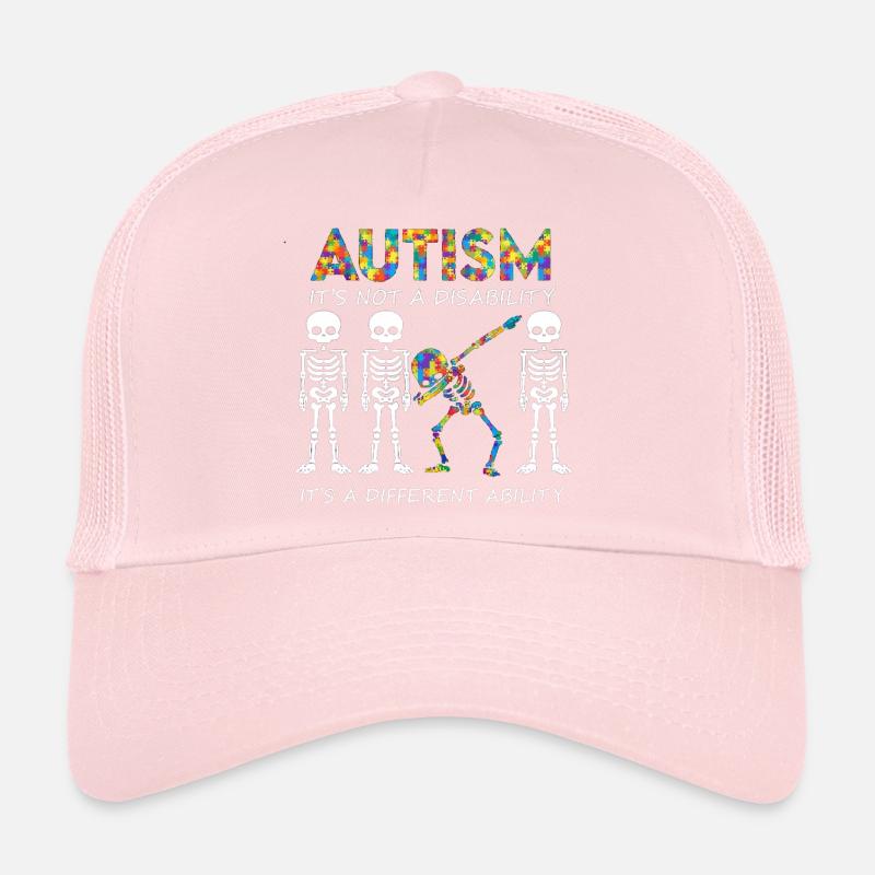 Autism Rainbow Puzzle Pride Trucker Cap
