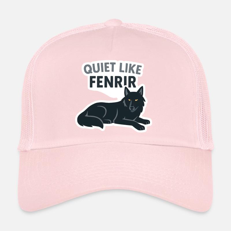 Quiet Like Fenrir Wolf Design Trucker Cap
