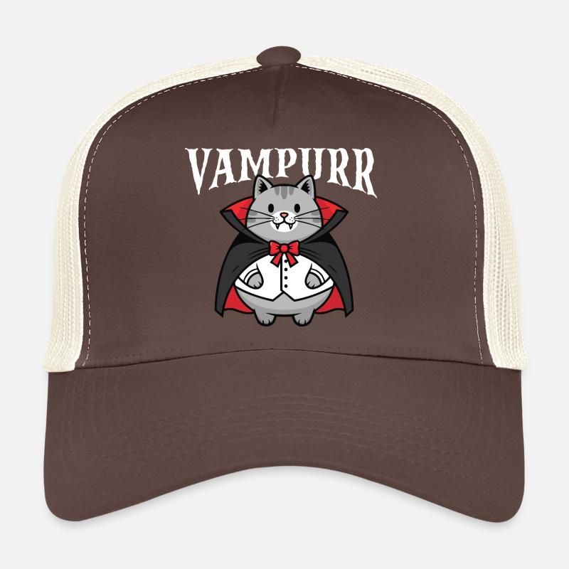 Vampurr Spooky Halloween Vampire Chat Casquette trucker 