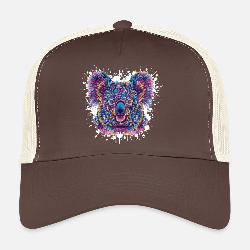 Éclaboussures de couleur Koala Casquette trucker 