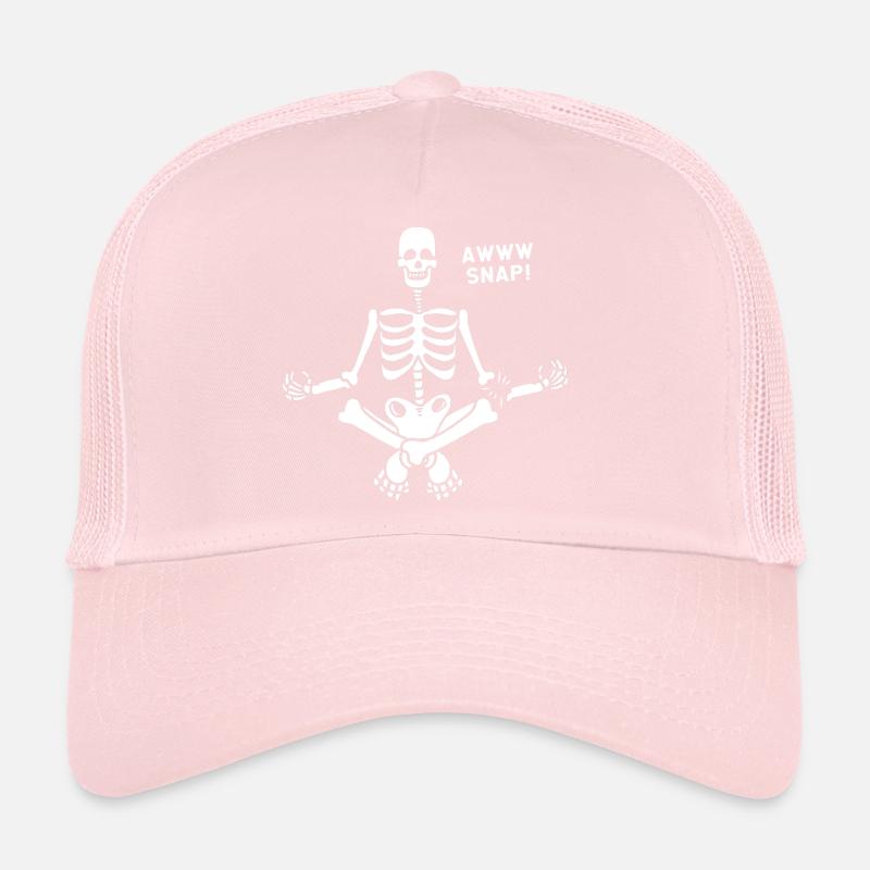 Knochenbruch Halloween Skelett Knochen Armbruch Trucker Cap