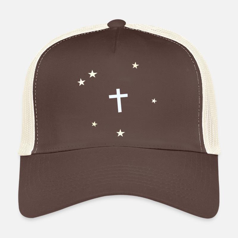 Croix minimaliste dans le ciel étoilé Casquette trucker 