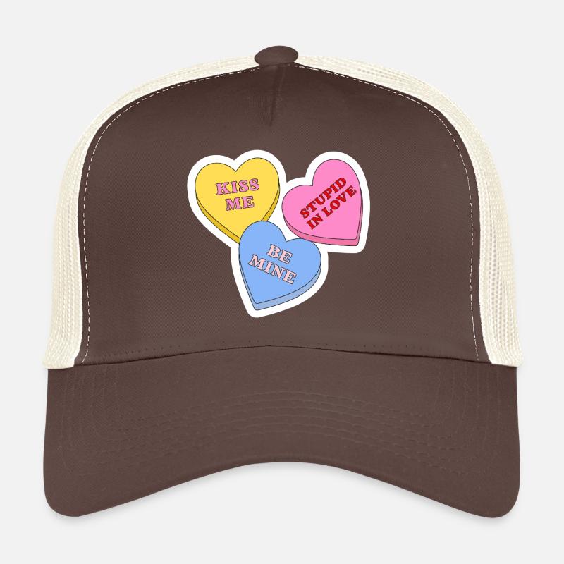 Candy-Hearts-Design Trucker Cap