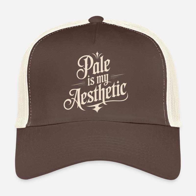 Pâle est ma typographie esthétique Casquette trucker 