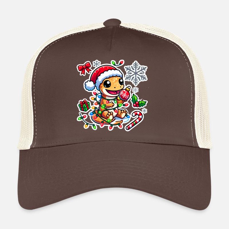 Christmas Gecko Glam Trucker Cap