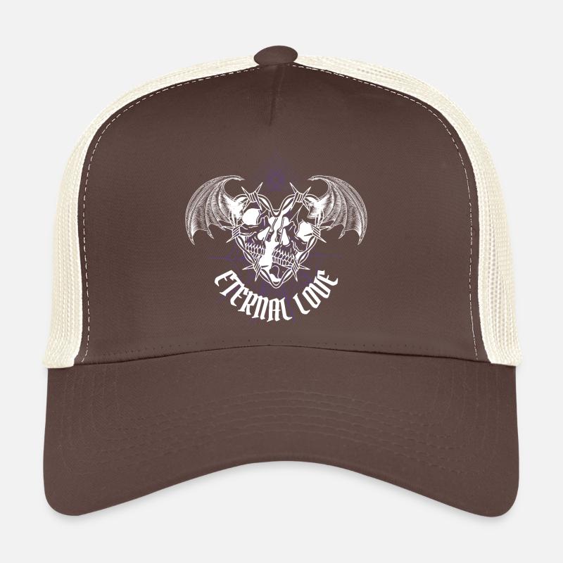 Crâne gothique amour éternel Casquette trucker 