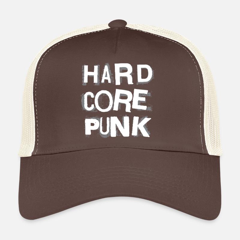 Hardcore Punk Stencil Text Trucker Cap