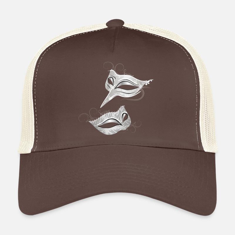 Masques élégants en argent de style ornemental Casquette trucker 