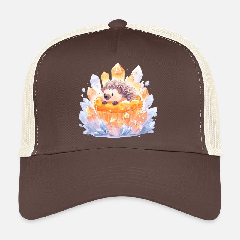 Crystal hedgehog in cupcake Trucker Cap