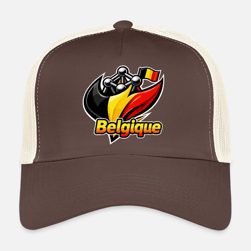 Drapeau et Electron de la Belgique Casquette trucker 