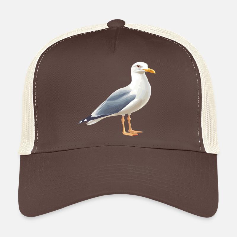 Coastal Clouds Seagull Trucker Cap