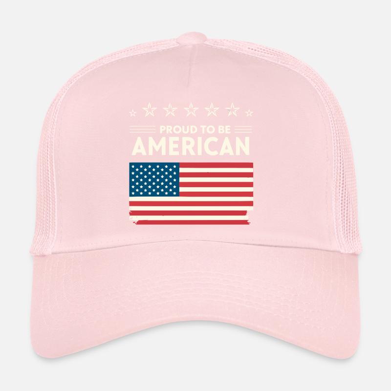 Fierté Américaine – Drapeau et Étoiles Casquette trucker 