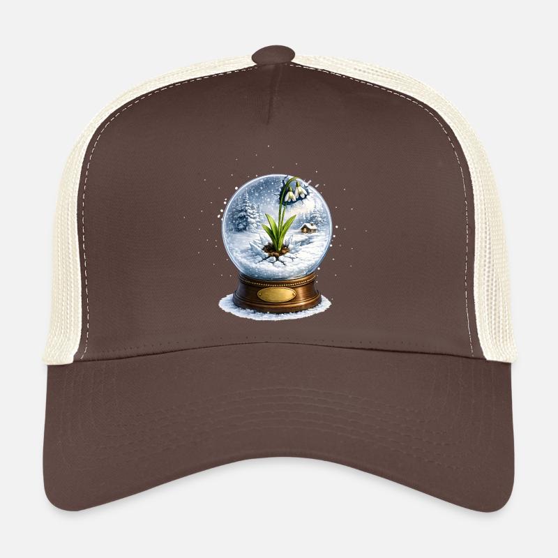 Snowdrop blasts snow globe Trucker Cap