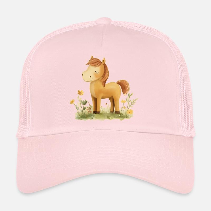 Pferd Blumen Trucker Cap