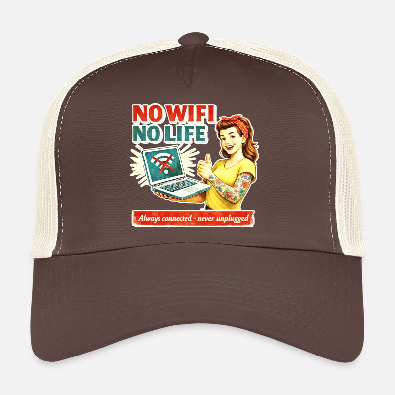 Kein WLAN Kein Leben Retro Trucker Cap