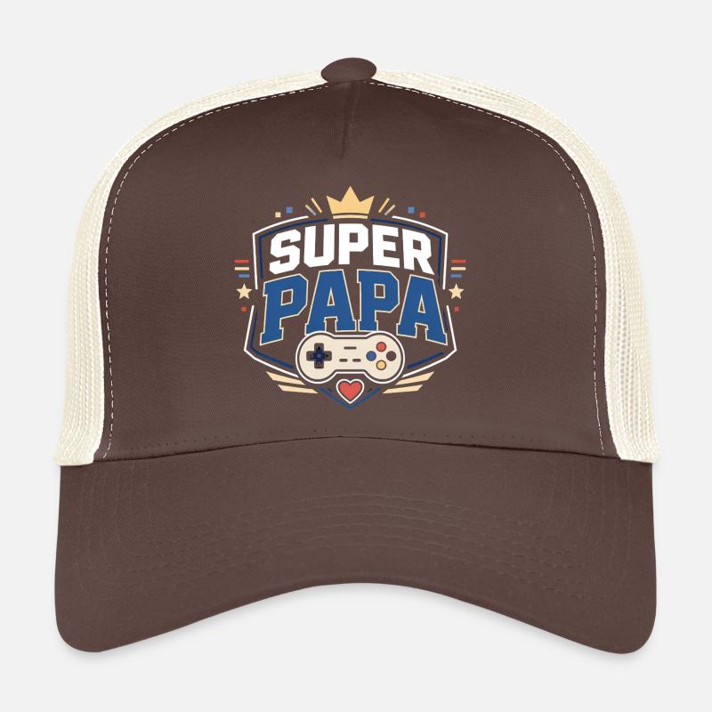 Bouclier Super Papa Gaming Casquette trucker 