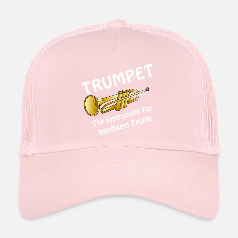 Texte blanc trompette intelligente Casquette trucker 