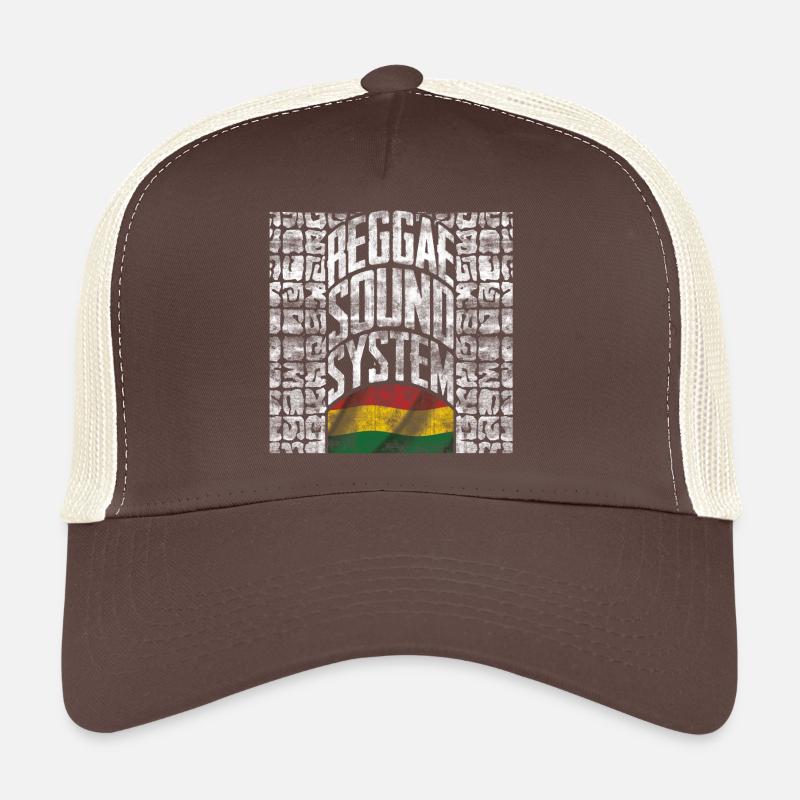système de musique reggae - Casquette trucker  - marron/beige