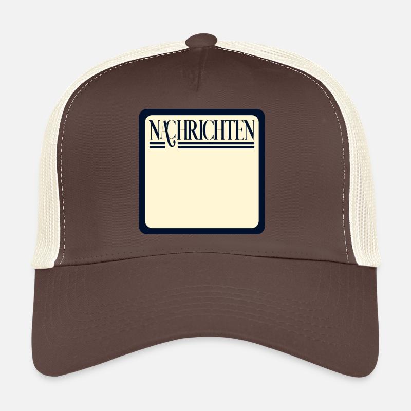 NACHRICHTEN SELBST GESTALTEN - Trucker Cap - Braun/Beige