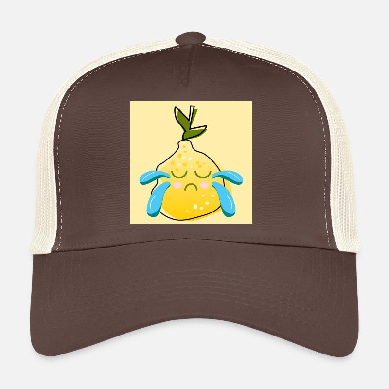 Traurige Zitrone COMIC WEINEN LIMONE SOMMER ESSEN Trucker Cap