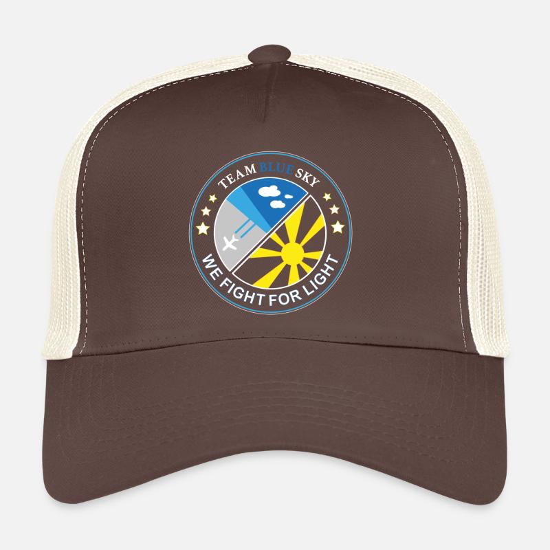 Écusson de l’équipe de vol Blue Sky - Casquette trucker  - marron/beige