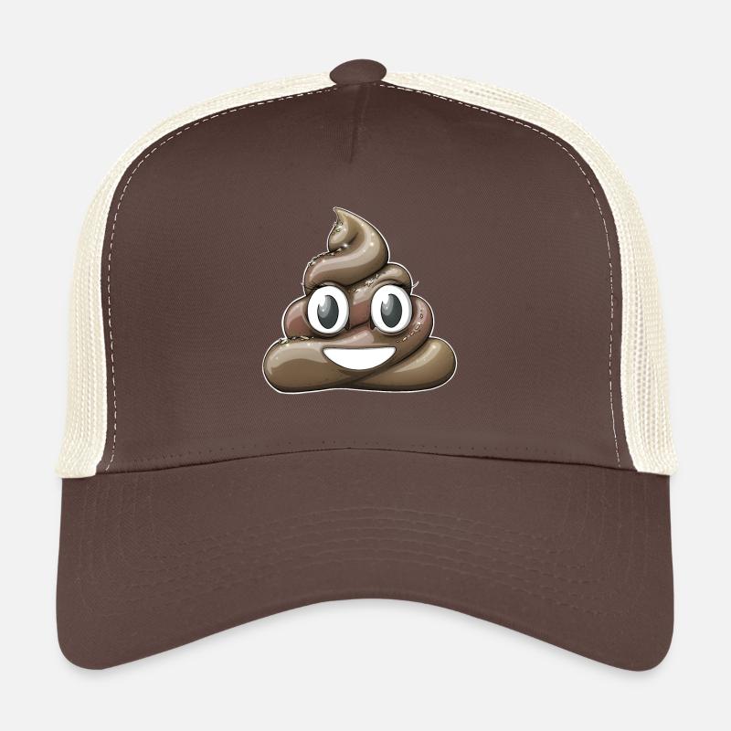 Playful Poop with Sparkles - Trucker Cap - brown/beige