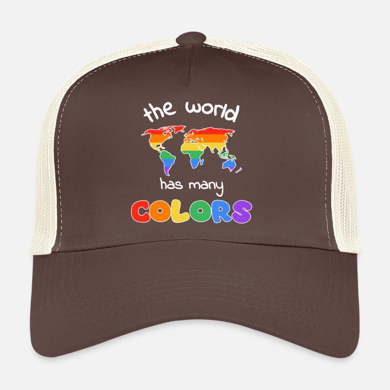 Carte du monde arc-en-ciel de la diversité Casquette trucker 